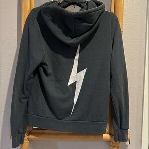 AVIATOR NATION BOLT HOODIE - CHARCOAL / has small flaw